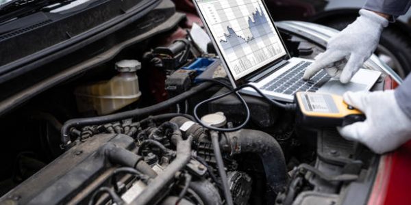 Car Diagnostic Service And Electronics Repair By Mechanic Worker Car Diagnostic Service And Electronics Repair By Mechanic Worker